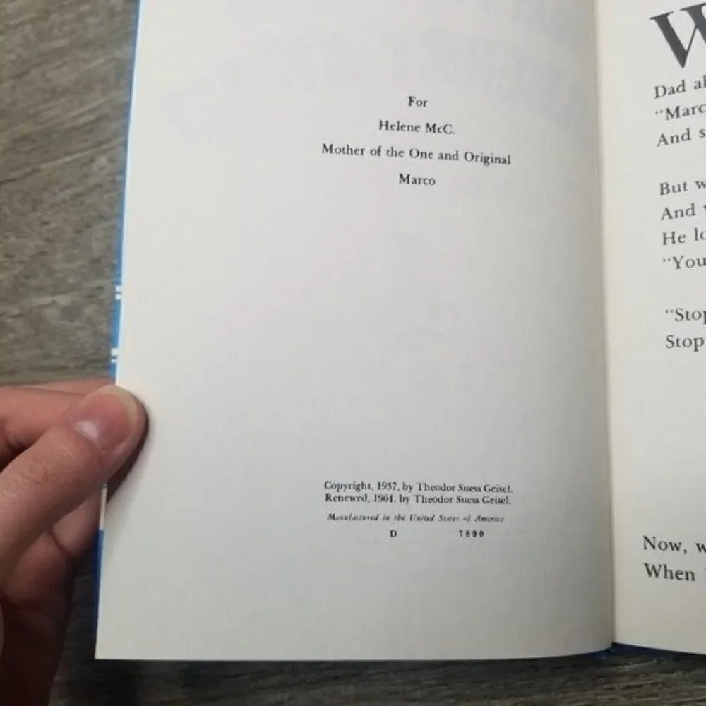 Dr Seuss Vintage‎ And To Think That I Saw It On Mulberry Street Canceled Book